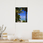 Poster Plage bordée de palmiers Cook Islands 2 (Cuisine)