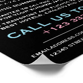 Poster Plage colorée Starfish, agent de voyage publicité (Coin)