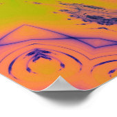 Poster Plage Coucher de soleil Dégradé Mandela (Coin)