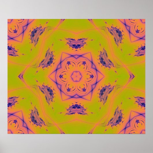 Poster Plage Coucher de soleil Dégradé Mandela (Devant)