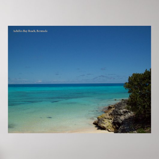 Poster Plage d'Achilles Bay, Bermudes (Devant)