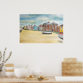 Poster Plage d'Aldeburgh – L'œuvre d'art du mur côtier (Cuisine)