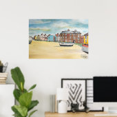 Poster Plage d'Aldeburgh – L'œuvre d'art du mur côtier (Bureau à domicile)