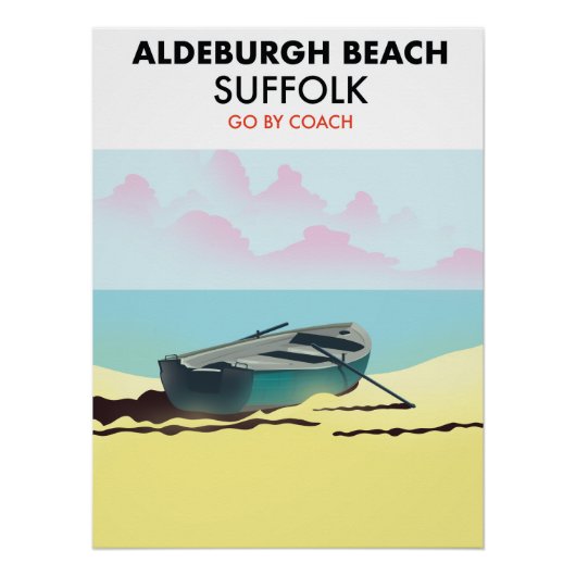 Poster Plage d'Aldeburgh Suffolk (Devant)
