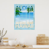 Poster Plage d'Aloha Hawaii (Cuisine)