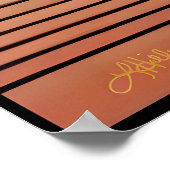 Poster Plage d'art moderne du milieu du siècle Sunrise (Coin)