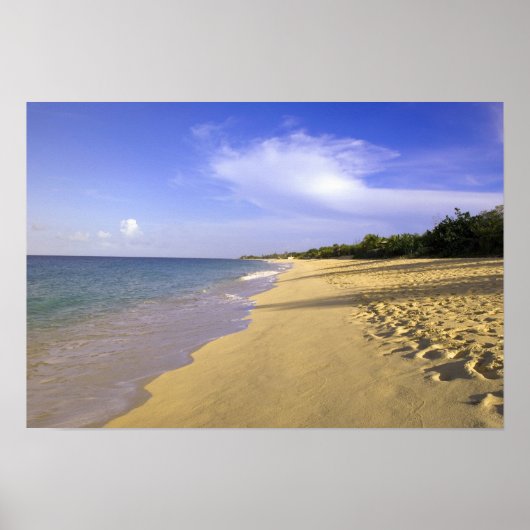 Poster plage de Baie Longue, St-Martin, (Devant)