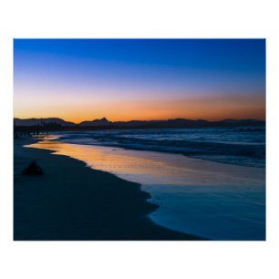 Poster Plage de Belongil juste après le coucher du soleil