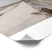 Poster plage de bois flotté Imprimer (Coin)