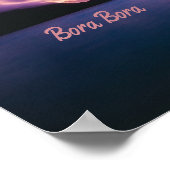 Poster Plage de Bora Bora Suset Island (Coin)