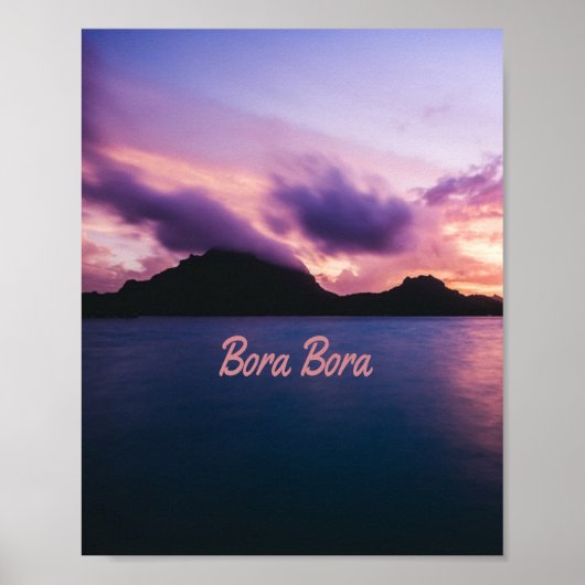 Poster Plage de Bora Bora Suset Island (Devant)
