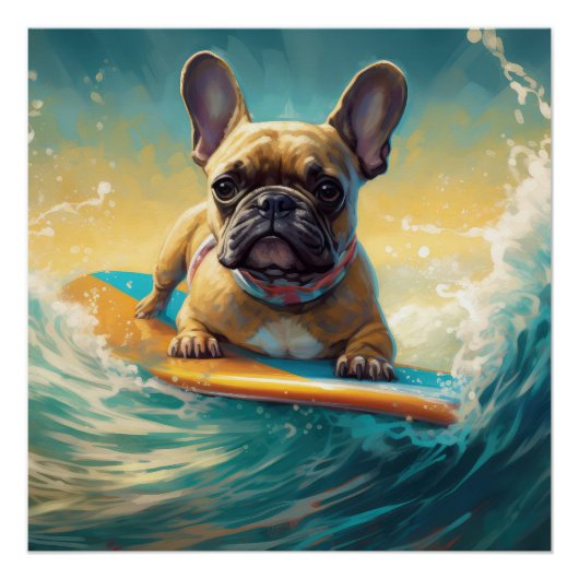 Poster Plage de Bulldog (Devant)