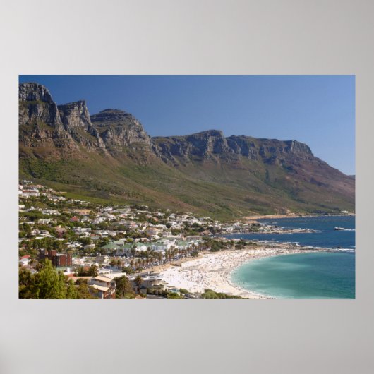 Poster Plage de Camps Bay et Twelve Apostles (Devant)