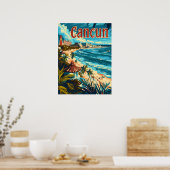 Poster Plage de Cancun (Cuisine)