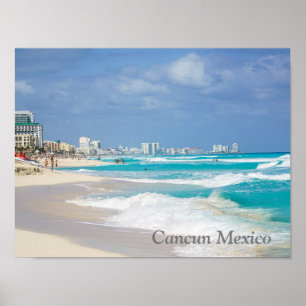 Poster Plage de Cancun Mexico