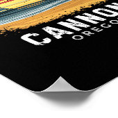 Poster Plage de Cannon Beach Oregon Surfboard (Coin)