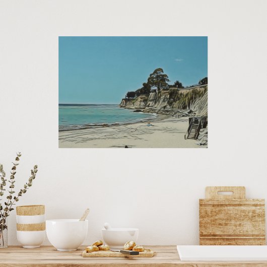 Poster Plage de Capitola (Cuisine)