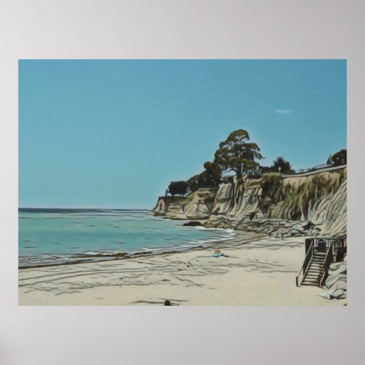 Poster Plage de Capitola (Devant)