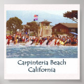 Poster Plage de Carpinteria (Devant)