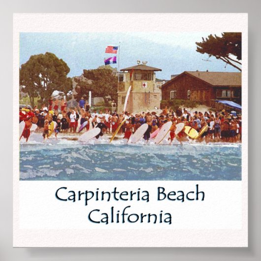 Poster Plage de Carpinteria (Devant)