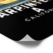 Poster Plage de Carpinteria Californie Surfboard Beach (Coin)
