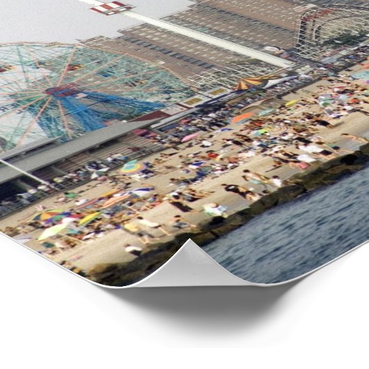 Poster Plage de Coney Island (Coin)