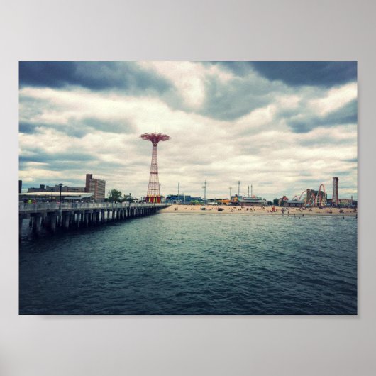 Poster Plage de Coney Island (Devant)