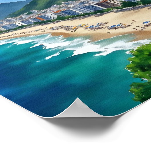 Poster Plage de Copacabana Rio Brazi (Coin)