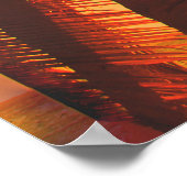 Poster Plage de coucher de soleil avec palmiers et magnif (Coin)