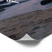 Poster plage de coucher de soleil orange devis personnali (Coin)