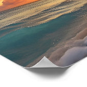 Poster Plage de coucher de soleil tropicale (Coin)