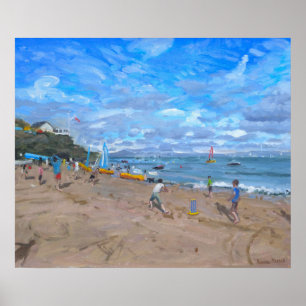 Poster Plage de cricket Abersoch 2013