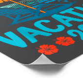 Poster Plage de Daytona Floride 2026 Vacances familiales (Coin)