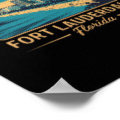Poster Plage de Fort Lauderdale Floride (Coin)