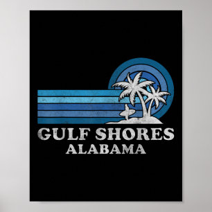 Poster Plage de Gulf Shores Alabama Vacances d'été en fam