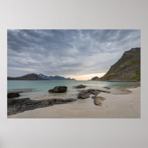 Poster Plage de Haukland Lofoten