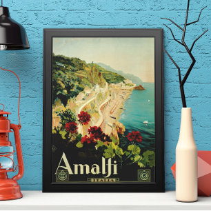 Poster Plage de la côte italienne d'Amalfi