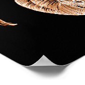 Poster Plage de l'eau marine côtière de poisson noir (Coin)