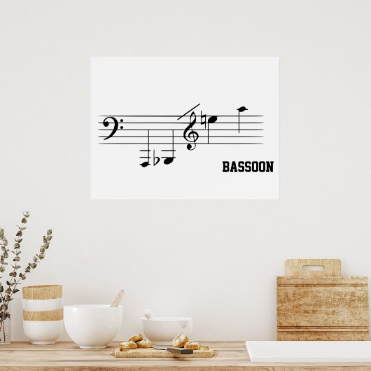 Poster Plage de lecture Bassoon (Cuisine)