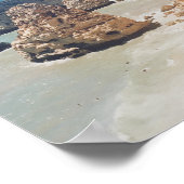 Poster Plage de l'océan vintage Portugal Cliffs Coves Pho (Coin)