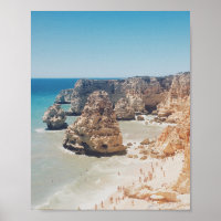 Plage de l'océan vintage Portugal Cliffs Coves Pho