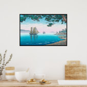 Poster Plage de Maiko Tsuchiya Koitsu hanga à chevalet (Cuisine)