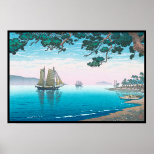 Poster Plage de Maiko Tsuchiya Koitsu hanga à chevalet