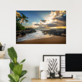 Poster Plage de Makena | Anse de Makena (Bureau à domicile)
