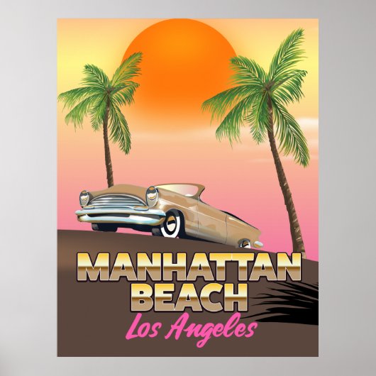 Poster Plage de Manhattan Los Angeles (Devant)