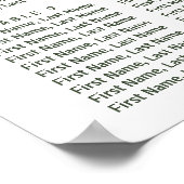 Poster Plage de Mariage de verdure rustique (Coin)