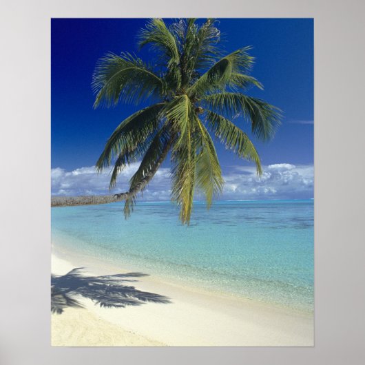 Poster Plage de Matira sur l'île de Bora Bora, Société (Devant)