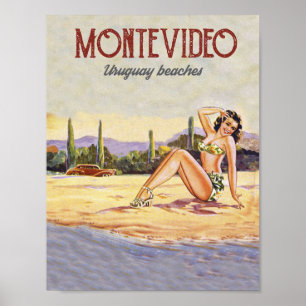 Poster Plage de Montevideo, Uruguay
