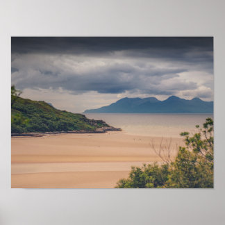 Poster Plage de Morar et île d'Eigg