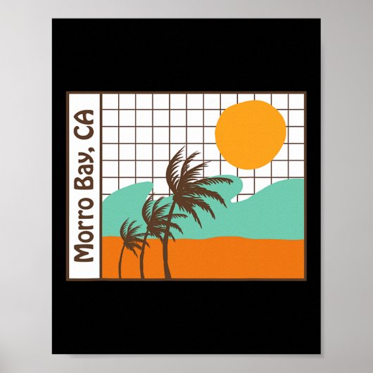 Poster Plage de Morro Bay California (Devant)